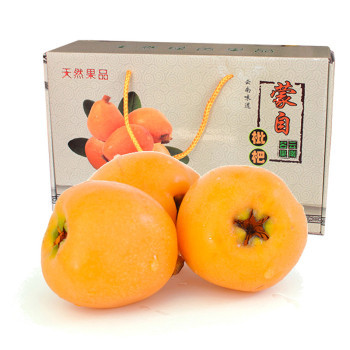 【彩育果蔬】包邮云南蒙自水果现摘新鲜 大五星枇杷礼盒装 4斤-顺丰快递【图片 价格 品牌 报价】-京东